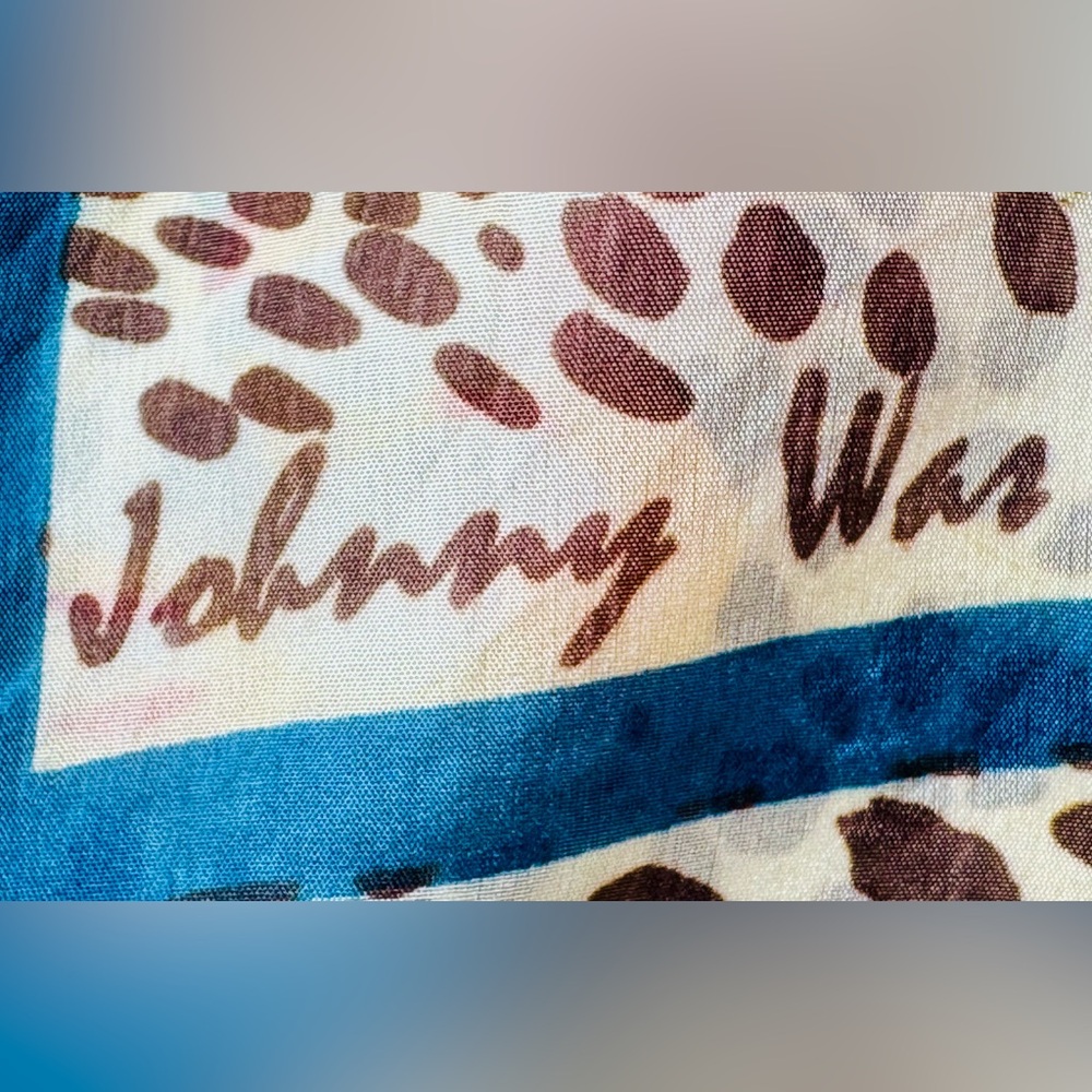 Johnny Was scarf/shawl/cover-up. Multi hued floral on leopard print. OS. NWOT. - Picture 8 of 12